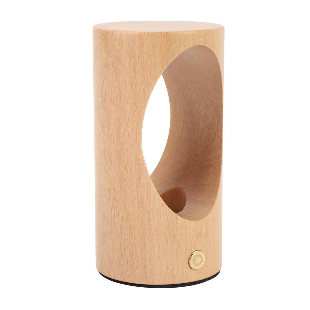 Baby Night Light Rechargeable LED Bedside Dimmable Wooden Table Lamp Kids Touch Lights for Nursery B