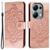 For Xiaomi Poco M6 Pro 4G/Redmi Note 13 Pro 4G Case PU Leather Mandala Imprinted Design Wallet Phone Cover