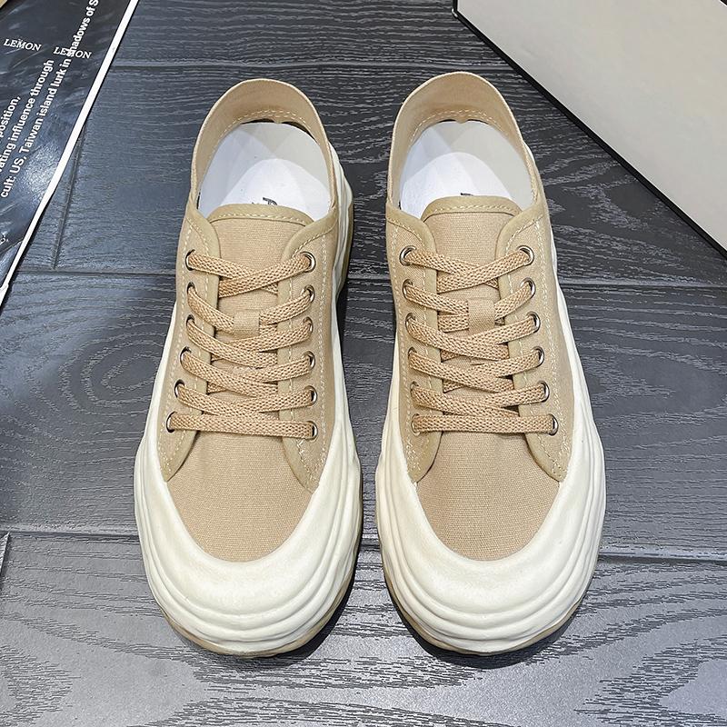 New Spring Casual Canvas Breathable Flat-soled Height-increasing Women's Sports Shoes Non-slip Comfortable Running Shoes NO: 801