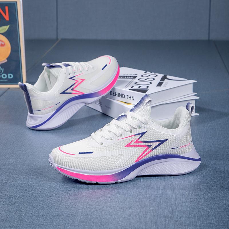 Large size casual sports shoes, new height-increasing men's and women's trend soft-soled mesh running shoes