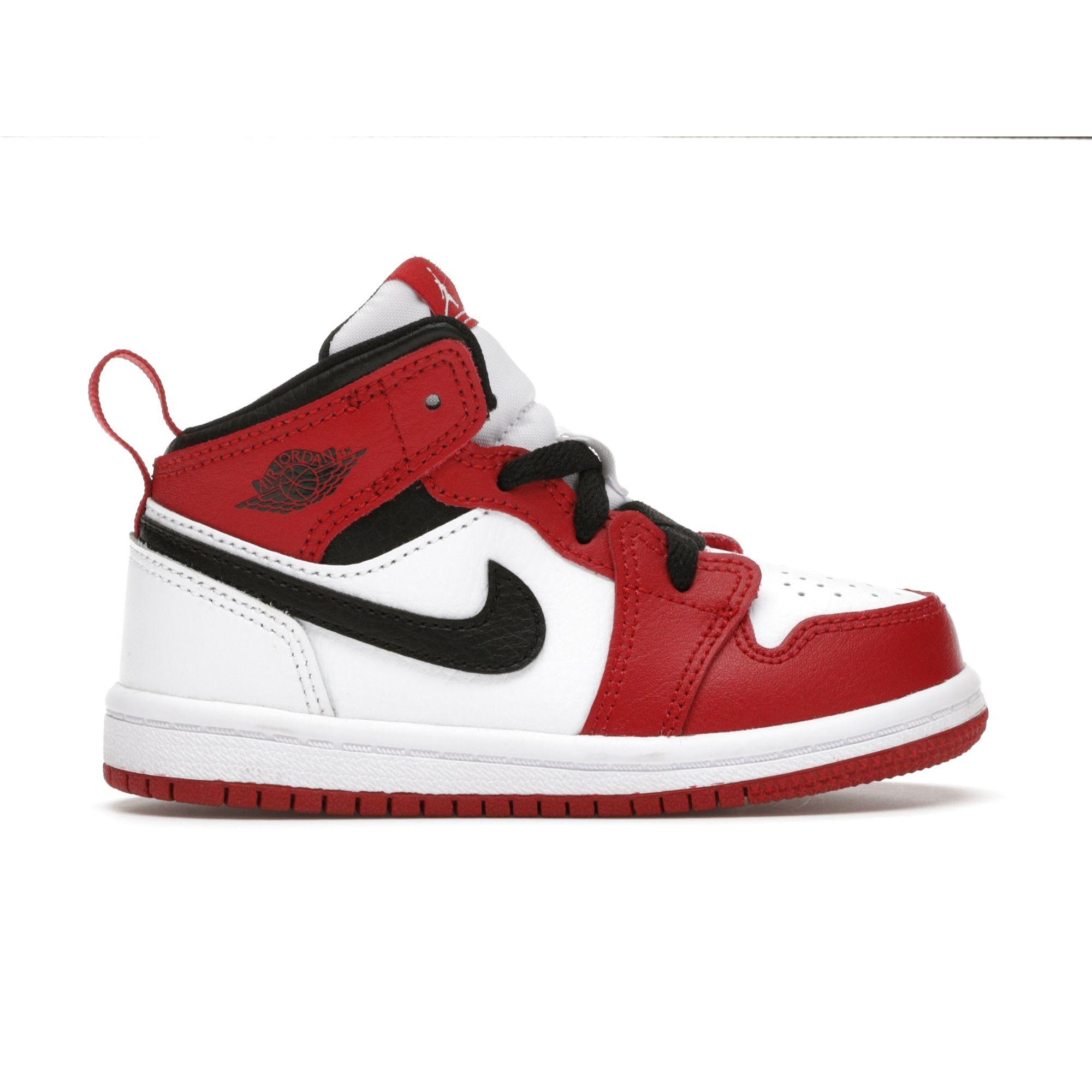

Кроссовки Air Jordan 1 Mid TD Chicago Baby White Gym-Red Black 640735-173