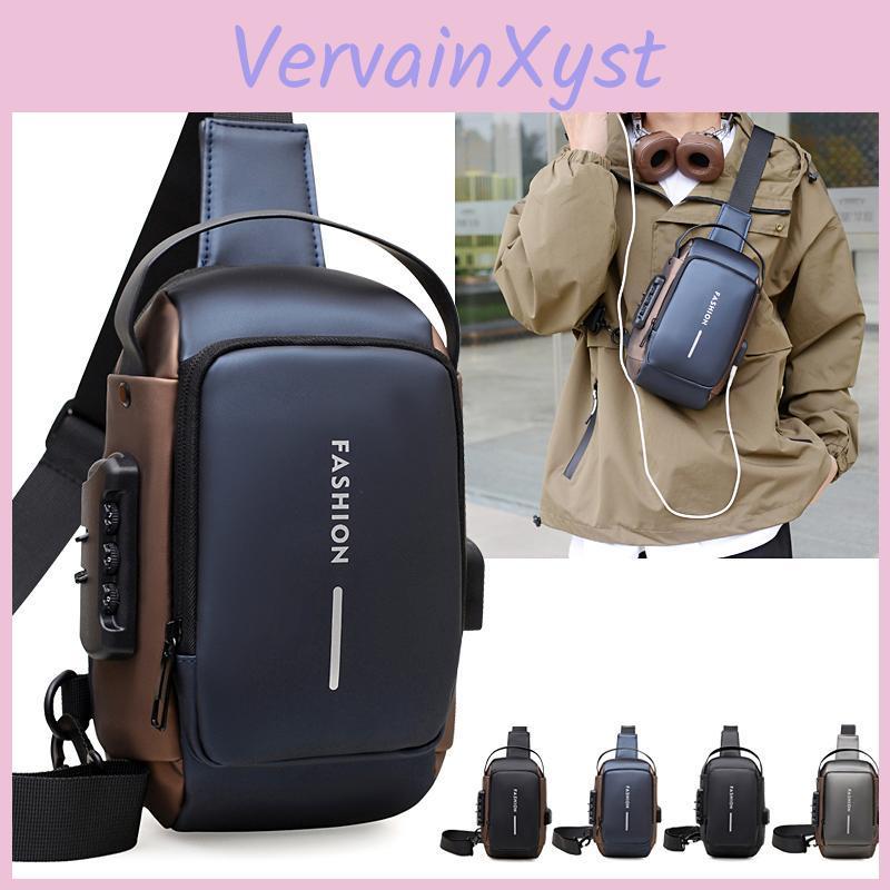 Chest Mens Antitheft Bag Crossbody Bag Mobile Phone Bag Waterproof Business Commuter Shoulder Bag