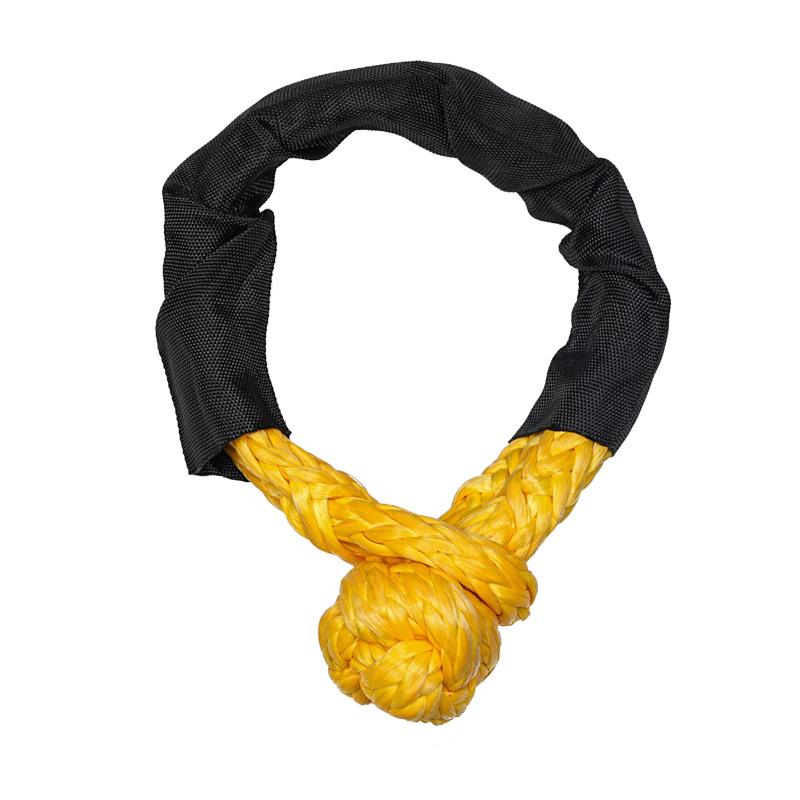 Soft Shackle Synthetic Rope Heavy Duty Offroad Tow Shackle Strap with Protective Sleeve for Jeep Truck SUV
