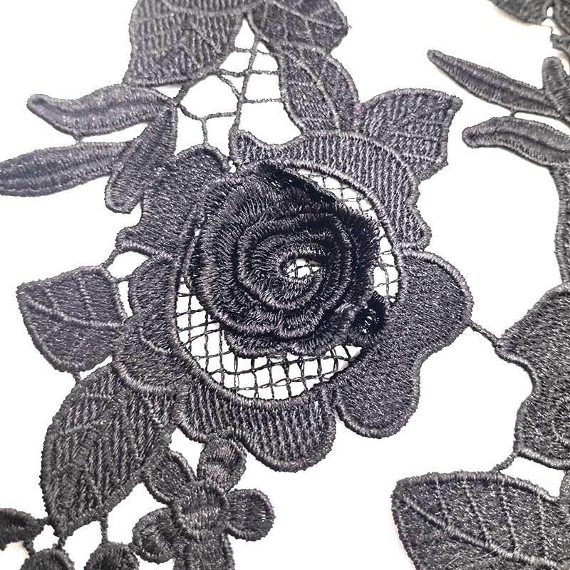 3D Hollow Water-Soluble Lace Embroidery Applique Accessory Set