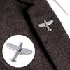 Lapel Pin Men Suit Brooch, Airplane Design with Clip-on Pin, Casual Coat Embellishment Smooth Polished Alloy Badge for Formal Wear Accessory
