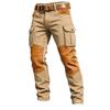 Lange Hosen im Stil 2026 für legere Outdoor-Arbeitskleidung. Herren Freizeithose mit mehrfarbigen und mehrfarbigen Nähten. Lange Hose im Arbeitskleidungs-Stil.