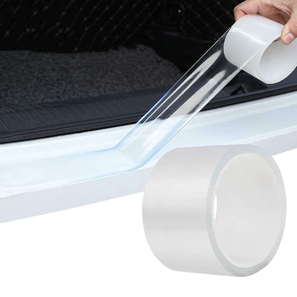 Transparent Car Door Film Side Step Easy Installation Wide X 5m Guard, Scratch-Resistant Tape, Stain-Resistant Sticker, Ultra-Thin, (10cm Long)