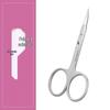 Stainless Steel Eyebrow, Nose, and Beauty Scissors with Round, Curved, and Pointed Heads