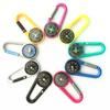 Practical New Multifunctional Smart Hiking Metal Plastic Carabiner Mini Compass Thermometer Keychain (Random Color)