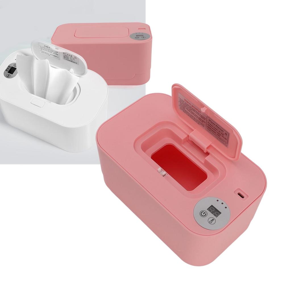 Wipes Warmer with Night Light Temperature   Refillable Multifunctional Portable USB Baby Wipes Holder Dispenser