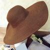 Zonnehoed Verbreedte Rand Zonbescherming Effen Kleur Zomer Buiten Mode Dames Grote Rand Strooien Hoed Dames Accessoires
