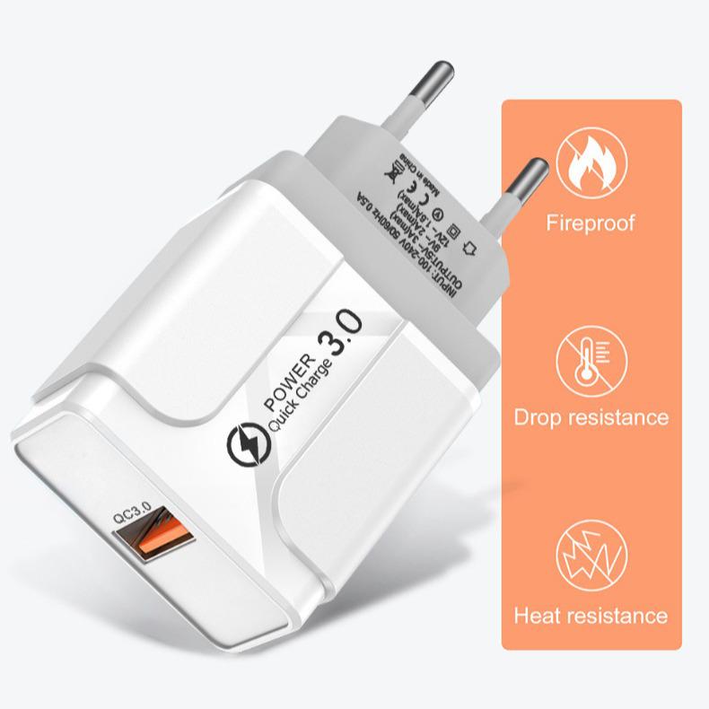 PD33W GaN Multi-Port Fast Charger with QC3.0 & 9V/12V Fast Charging European Standard