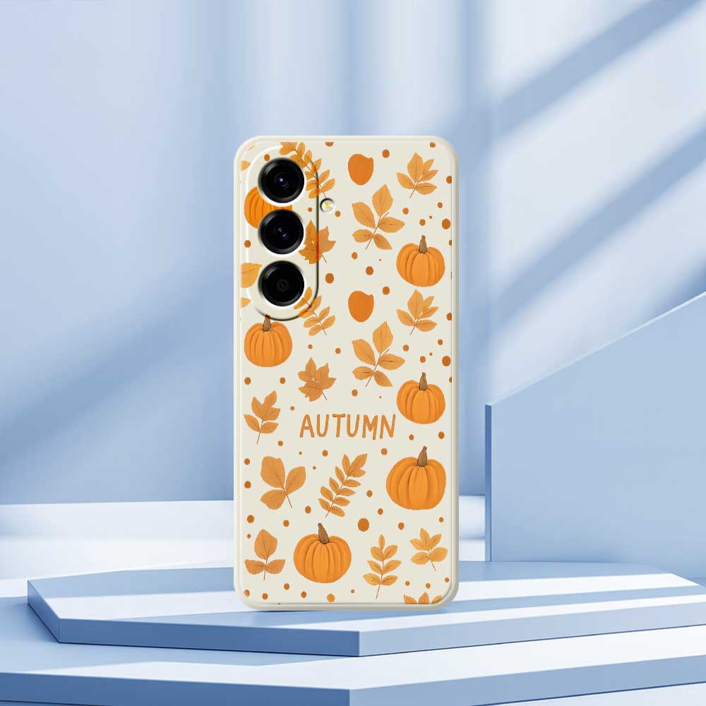 For Samsung Galaxy A56 5G Case Autumn Theme Pattern Printing Straight Edge TPU Phone Back Cover