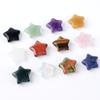 3Pcs Natural Stone Carved Five-pointed Star Figurine 15×15mm Polished Mini Crystal Star Ornament For Reiki Healing DIY Craft Jewelry Making