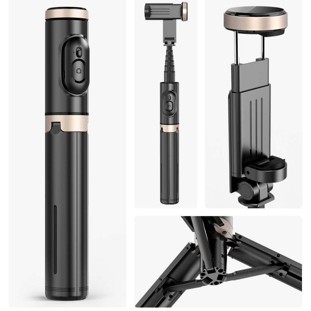 Selfie-Stick mit Licht, Telefonstativ mit 360° drehbarem Griff, kompatibel mit Mobiltelefonen für Selfies/Fotografie/Videoanrufe/Live-Stream