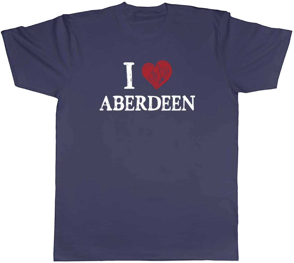 I Love Aberdeen Unisexs TShirt Scotland North Sea Tee Gift