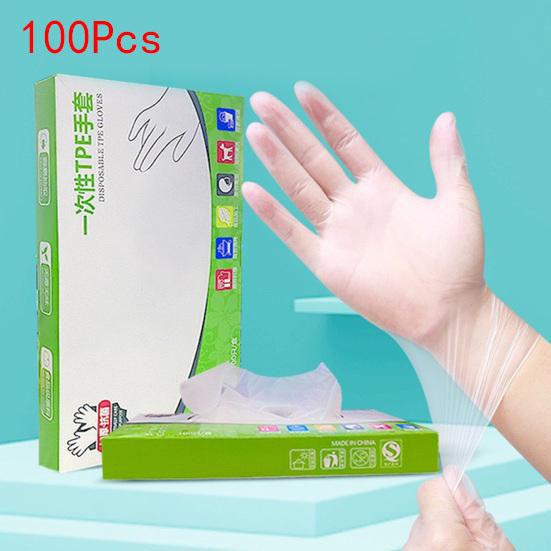 100Pce/Bag Universal Disposable Gloves Waterproof Daily Use Food Handling Plastic