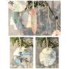 Blank Rice Paper Fan Unfinished Graffiti Fan Decorative Fan Round Craft Fan