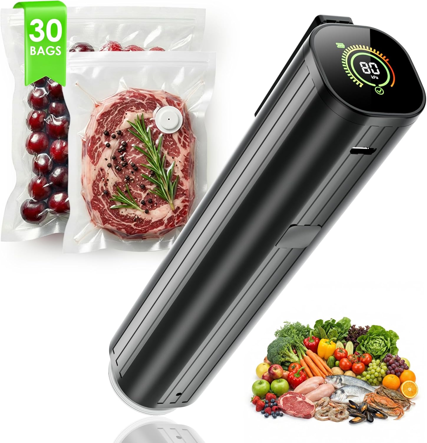 Sealer, Portable handheld Vacuum Vacuum Bags, Portable Food Sealer, With LED pressure display United States