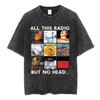 New Arrival Mens Clothes Tee Shirt T-Shirts Tshirt for Women Ropa Hombre Rock Band Radiohead The Bend Funny Cat Vintage Washed