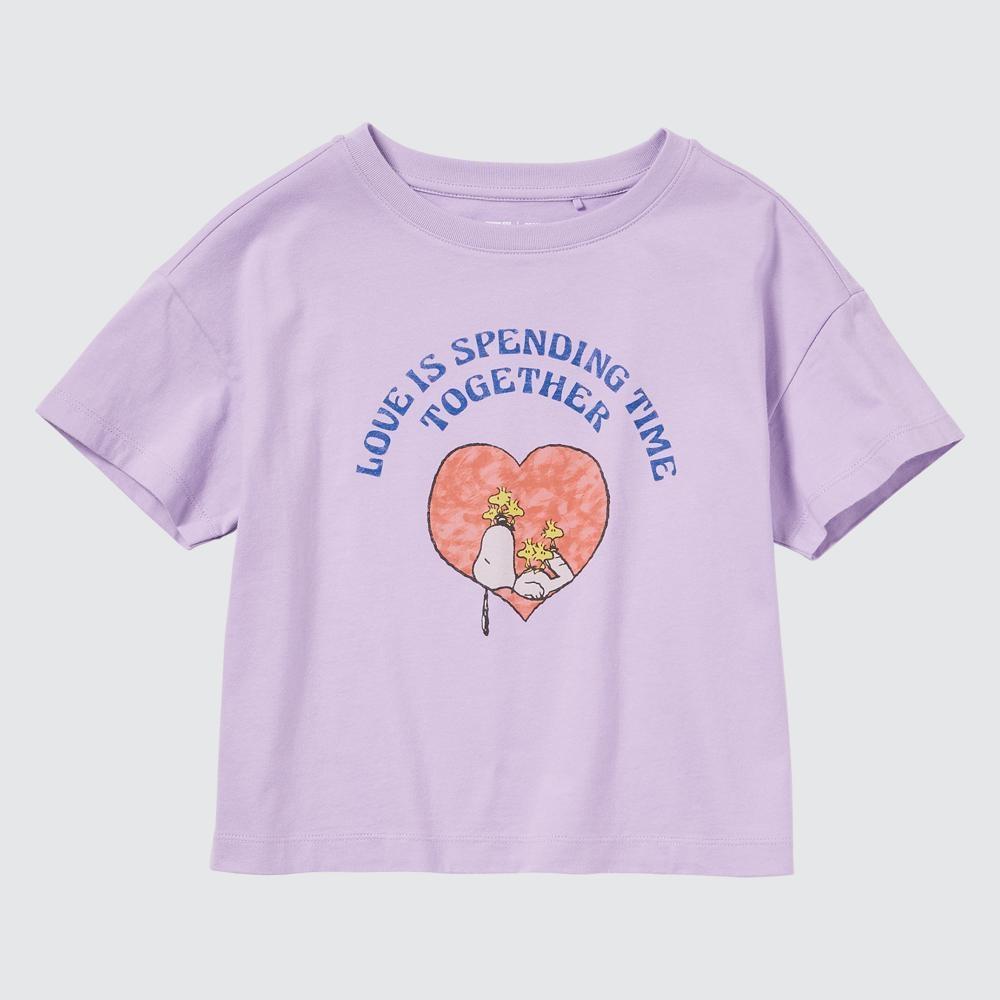 

UNIQLO GIRLS PEANUTS Crop UT Graphic TКороткие рукава C
