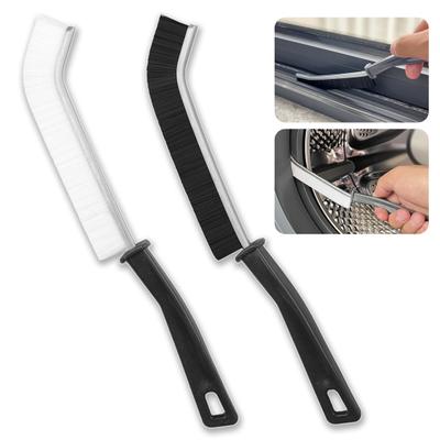 2 pçs escovas de limpeza de lacunas alça ergonômica removedor de manchas escovas de lacuna estreita para casa cozinha banheiro