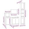 VidaXL 4-piece Bathroom Furniture Set Sonoma Grey 3154404