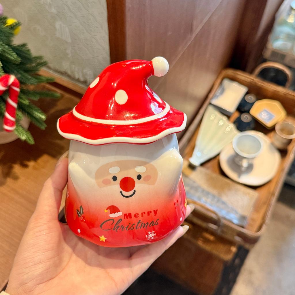 Christmas Gift, High-value Santa Claus Mug, Cute Ceramic Cup, Gift Water Cup for Girls