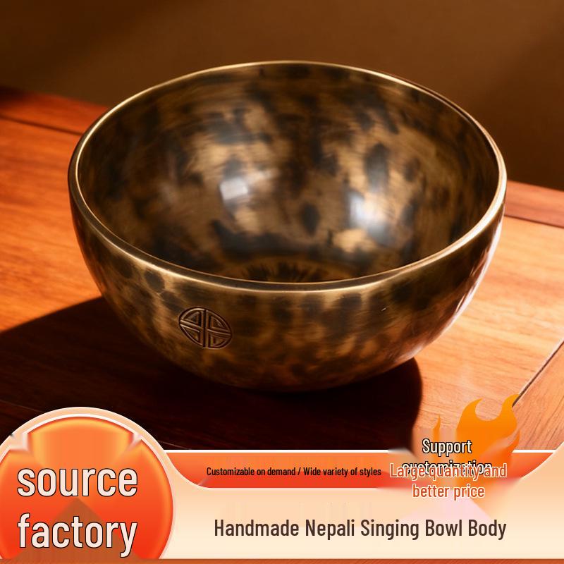 Nepal Handmade Copper Full Moon Singing Bowl for Meditation & Sound Healing Diameter 11-12 cm