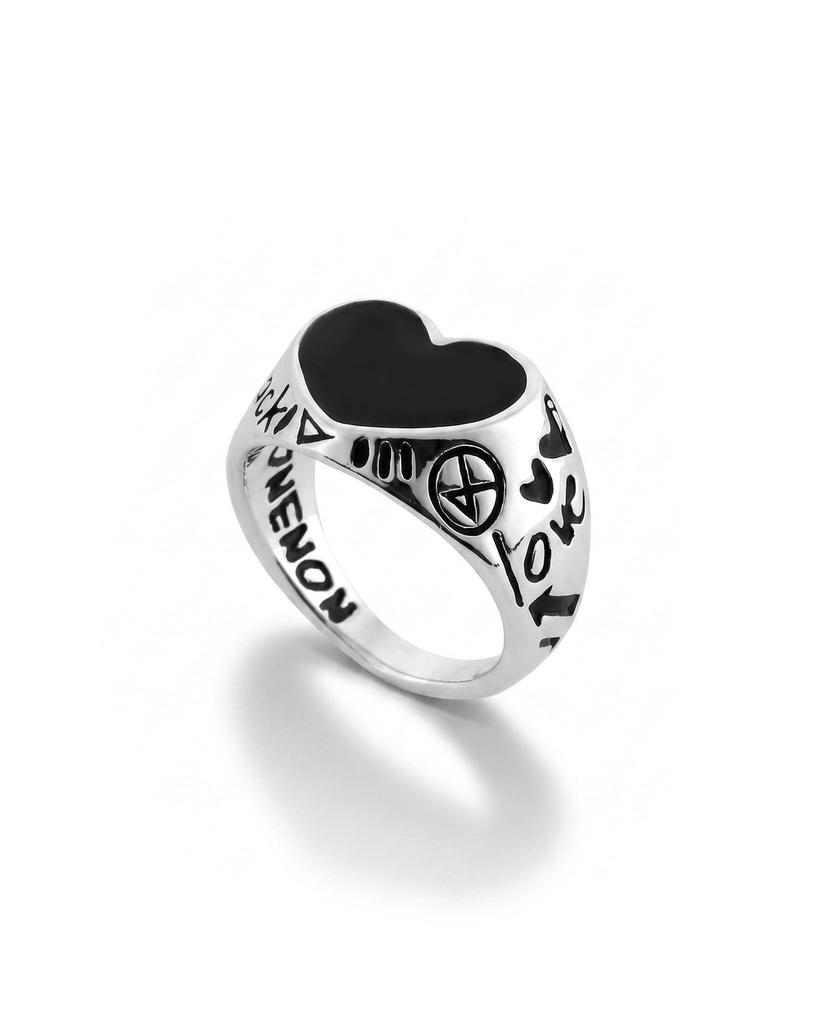 Nonenon Black Love Rng Silver925 (Doodle)