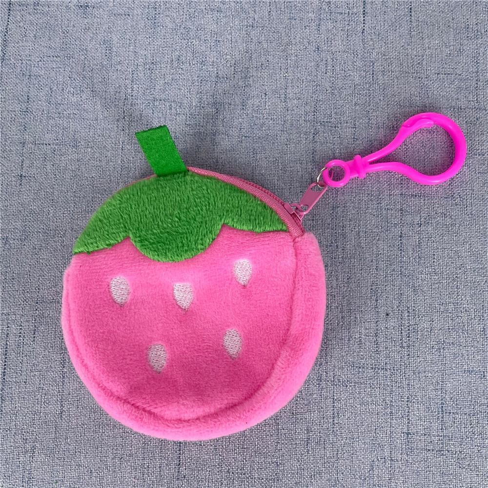 Multi-shapes, Fruit Strawberry Plush Coin Purse , Coin Bag Soft Purse Wallet For Gift Toy Plush Purse