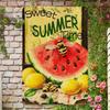 Vintage Summer Fruit Lemon Aluminum Tin Wall Art Bright Metal Decor for Home Cafe Office Kitchen Outdoor 8x12 Inch