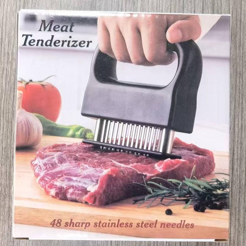 48-Needle Stainless Steel Meat Tenderizer - Ring-Shaped Steak and Pork Chop Muscle Piercer