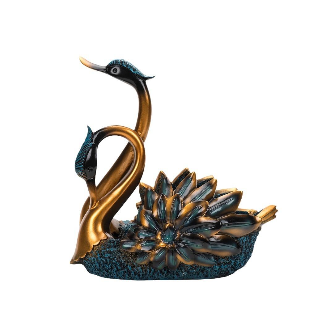 European Premium Swan Ornaments Modern Home Wine Cabinet Resin Craft Gift Idea Housewarming Red Good Wine Rack Decoration Gift Idea Gift Idea