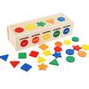 Wooden Shape Color Sorting Toy Box For Kid Educational Learning And Hand Eye Coordination