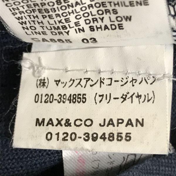 MAX&Co./100% Cotton Short Pea Coat/42/Women’s M/Navy/Center Vent/Simple Design(USED)