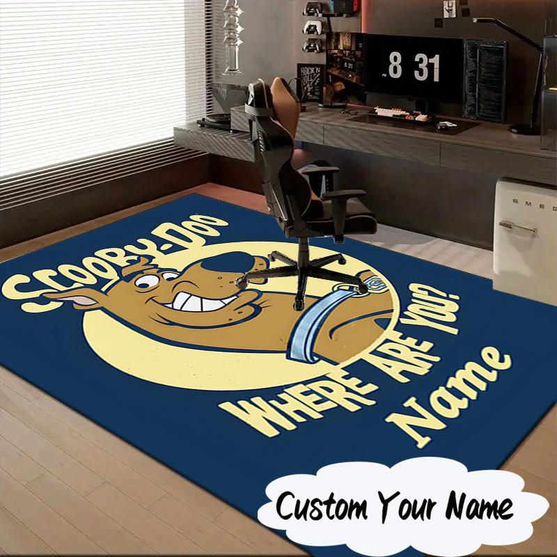 Custom Name Rug Scooby dog Carpet Game rug Area Rug Suitable for Kitchens, Homes, Offices, Living Rooms,Home Decor,Birthday Gift