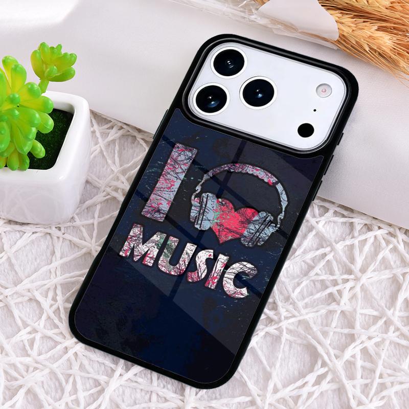 Minimalist Music Lover Shockproof Phone Case for iPhone 17 Air 16e 15 11 12 14 13 Pro Max Cover Coque