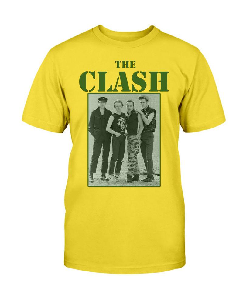 

NEW vtg The Clash band yellow Tshirt Unisex all sizes S to 5Xl Unisex T-Shirt XXXL