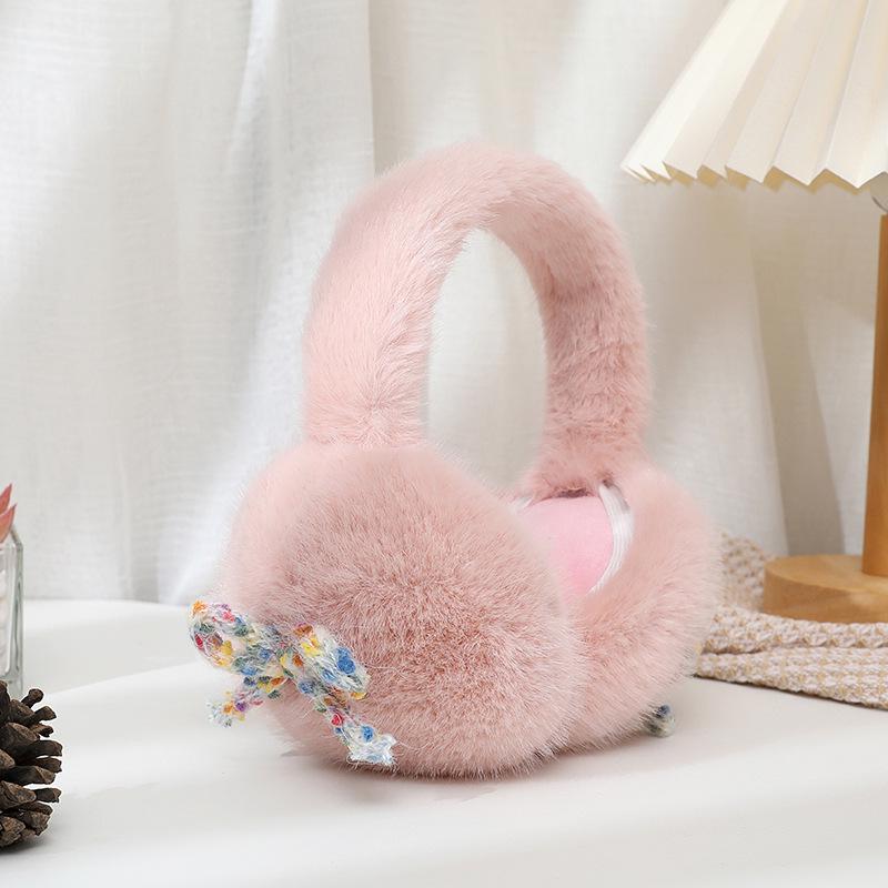 2025 Women's Foldable Winter Rabbit Plush Earmuffs - Warm Cycling Ear Covers