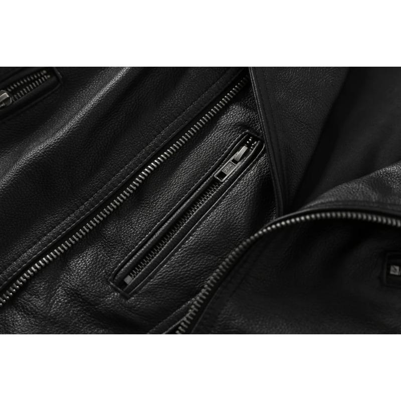 Chinese Size Genuine Leather Vest Men 100% Real Cowhide Slim Fit Motorcycle Vests Biker Sleeveless Jackets Spring Autumn Asian Size M595