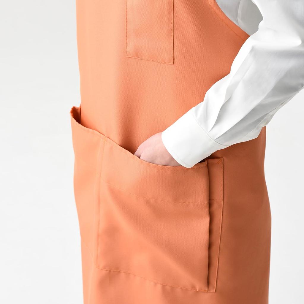 Bib Apron Bib Apron CT2577 Unisex Antistatic Durable Fabric Restaurant Uniform Black M [Seven Uniform] H-Shaped