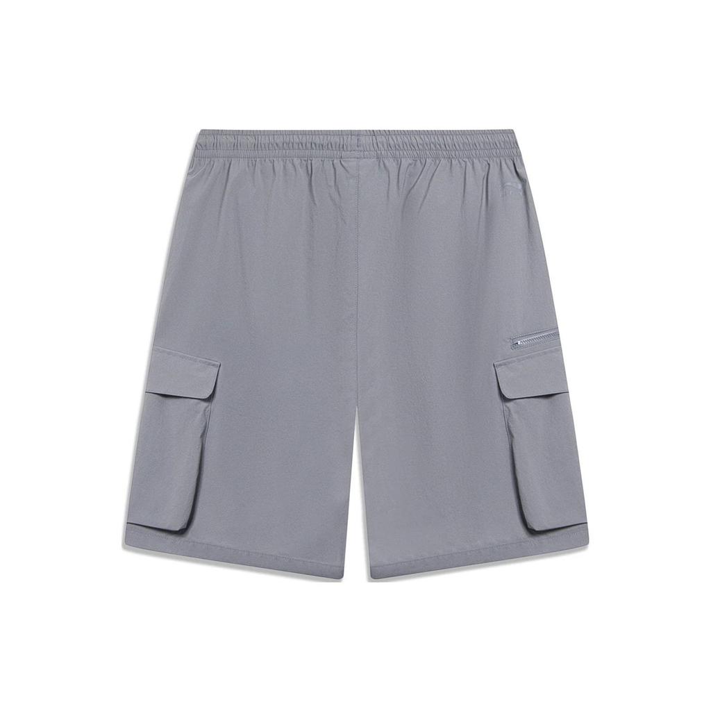 Li-Ning Solid Color Multi-Pocket Workwear Set Men Workwear Set Shark-Grey AKST071-1