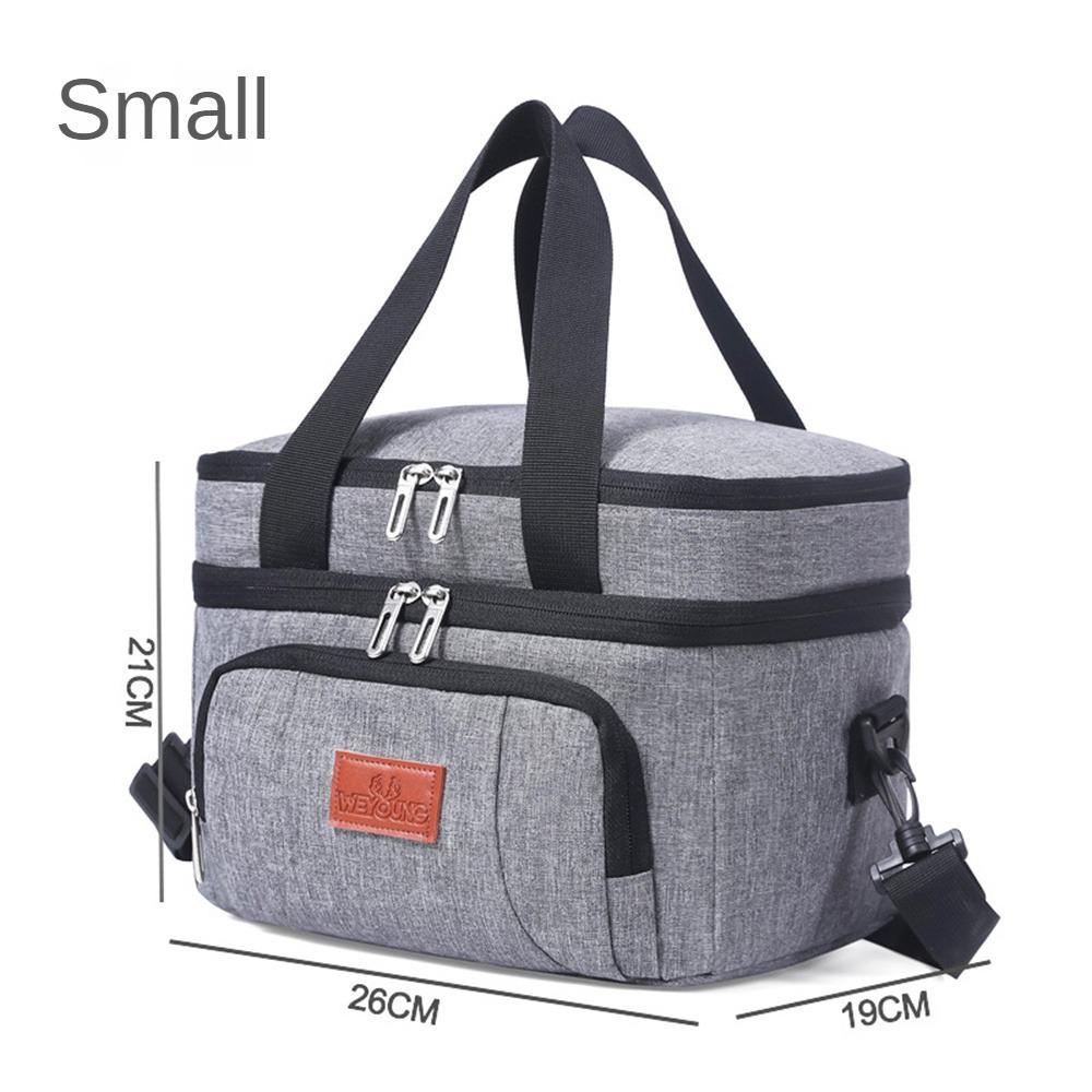 2PCS Picnic Bag Easy To Carry Portable Picnic Bag Navy Oxford Cloth Lunch Bag Storage Supplies Large Capacity Insulation Bag