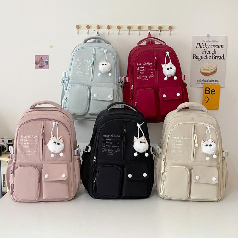Zaino freddo sale semplice tinta unita stile college zaino festa studenti classe biblioteca studio autonomo zaino senso letterario