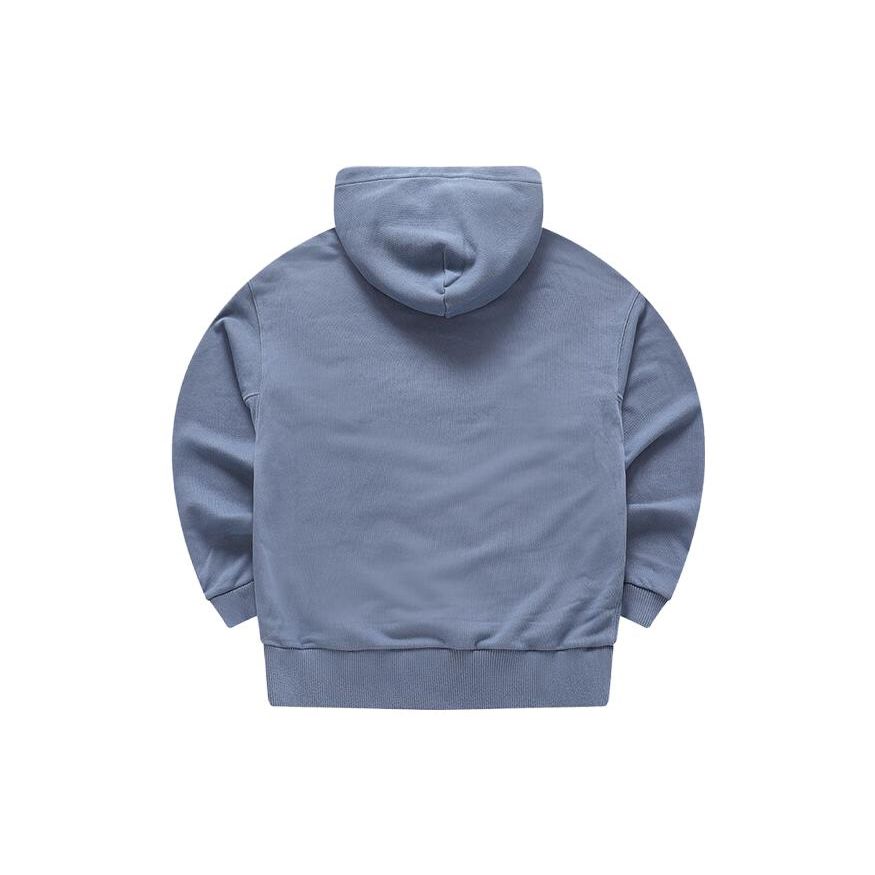 Fila Fusion Life Solid Color Hooded Knit Loose Casual Sweatshirt Unisex Sweatshirt Stone-Blue T11U413204F-BU