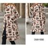 Autumn and Winter Printed Plush Coat Flip Collar Single Breasted Long Sleeved Jacket Women's Warm Comfortable Outerwear Retro Ethnic Style