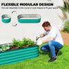 Set of Two 150 x 60cm Steel Planters - Green