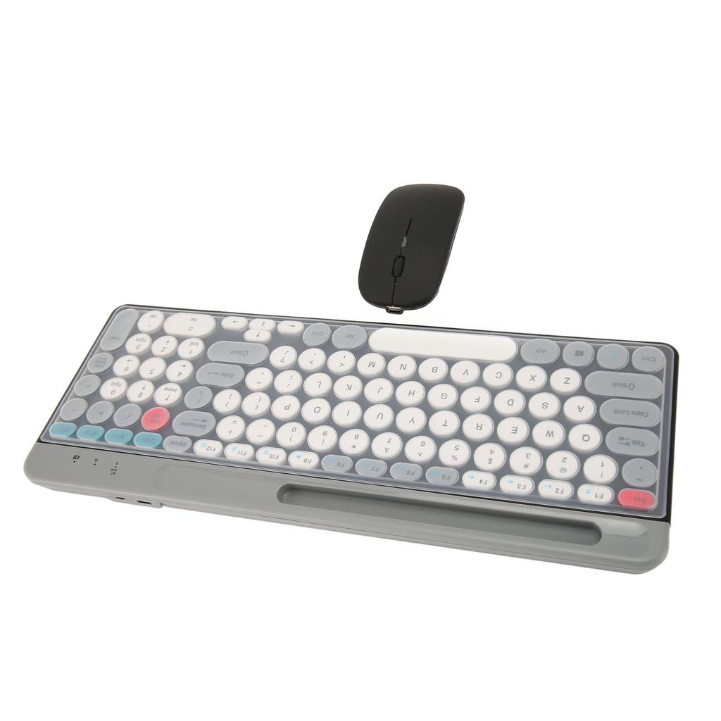 Wireless Keyboard Mouse Set Rechargeable Retro   2.4G Wireless   Keyboard Mouse Set