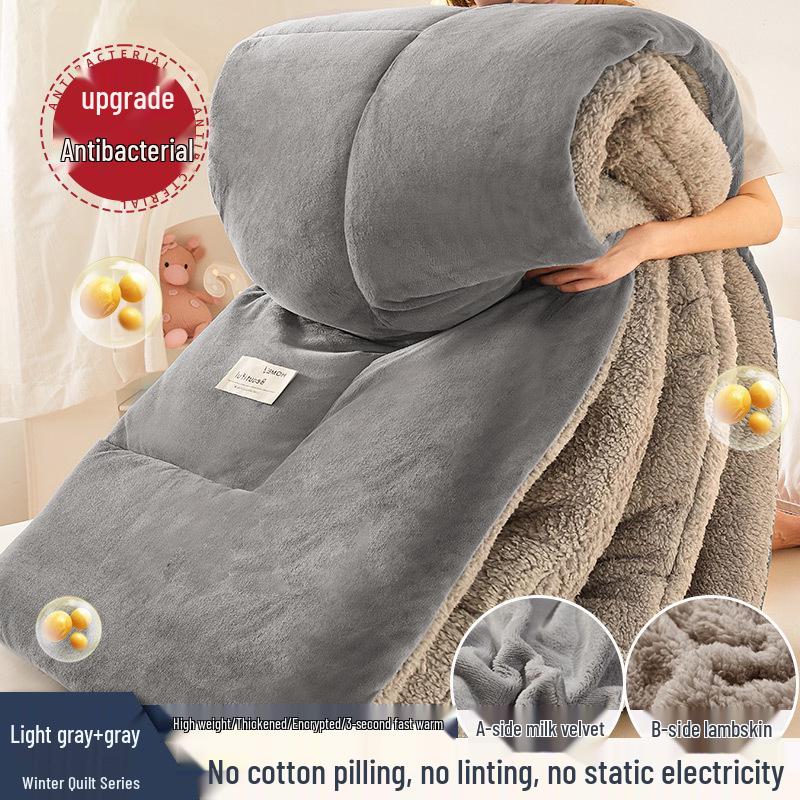 Zimowa kołdra z wełny jagnięcej i bawełny: Gruba Ciepła Kołdra na Łóżka Pojedyncze i Podwójne